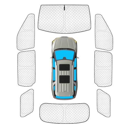 Image of KMF Full Window Sun Shade Custom Fit for Kia Carnival 2022-2025 Accessories, Privacy Car Window Covers Sunshade for Windshield Side Rear, UV Block and Blackout for Car Camping /Baby
