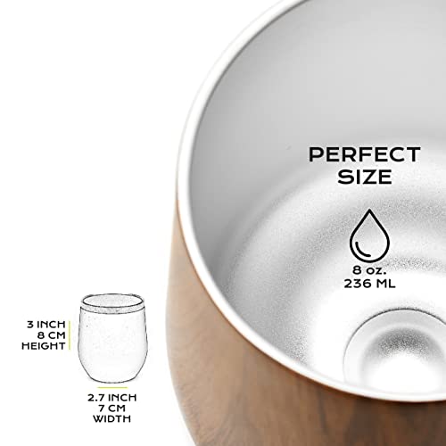 Image of BALIBETOV 5-Piece Large Yerba Mate Cup and Bombilla Kit - Yerba Mate Gourd with Lid, 2 Bombilla Mate Straws, Cleaning Brush, Double-Wall Stainless Steel Mate Cup Set