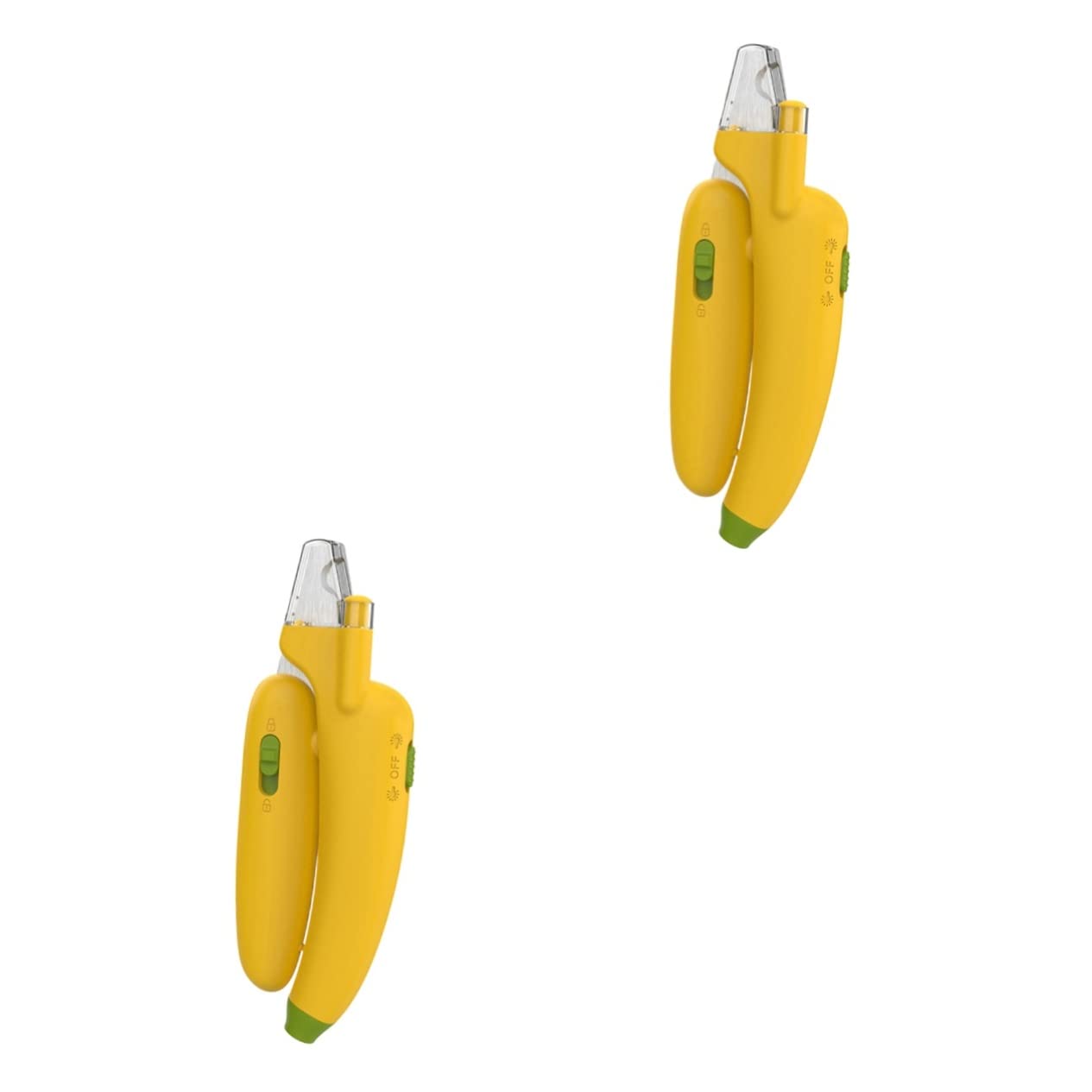 2pezzi Tagliaunghie per LED Strumento per Unghie Design e Affilata per Tagli Precisi Piccole Giallo