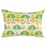 Cute Green Umbrella Throw Pillow Cover 20 x 36 Inch...