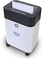 Vista 1 de HP - Trituradora de papel micro corte, alimentación automática de 120 hojas, tritura tarjetas de crédito y grapas, trituradora de papel resistente