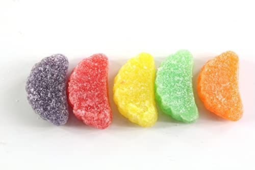 Planet Sweets Assorted Jelly Fruit Slices - 8 Ounces - Gummy Wedges Sugar Coated Candy #TOP3