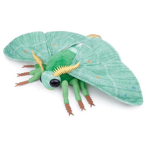 Image of Frankiezhou Home Simulation Emerald Moth Plush Toy, 9in Realistic Emerald Moth Stuffed Animal Children's Toys