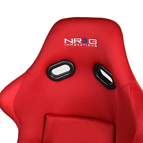 NRG Innovations NRG-FRP-300RD Fiber Glass Fixed Back Bucket Racing Seat(Large),4 pt Harness Compatibility, Red Seat Cover, 20"W X 17" D X 35" H - Thumbnail 3