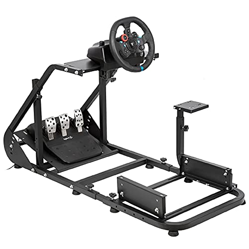 Anman G920 G923 Pro Racing Simulator Cockpit Fit For Pc/Ps4/Xbox Adjustable Racing Wheel Stand For Logitech G25 G27 G29 Fanatec Thrustmaster T300Rs Gt, Wheel Shifter Pedals Seat Not Included #TOP6