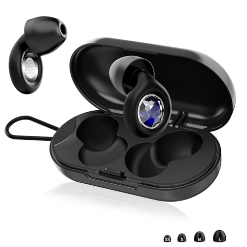 Generic - Ear Plugs for Sleeping Noise Cancelling -32dB, Reusable Silicone Earplugs for Noise Reduction, hearing protection silicone earplugs, suitable for Sleep, concerts, Snoring, Study, Travel, work, 8 Ear Tips in XS/S/M/L/Deep Black