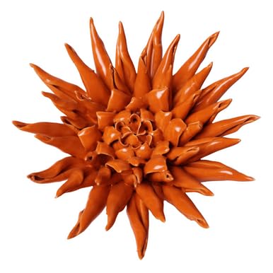 Ceramic Flower Large Orange 12