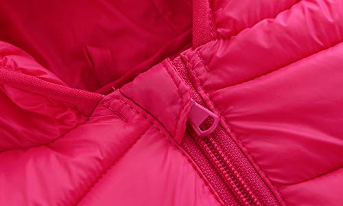 Cecorc Winter Coats For Kids With Hoods (Padded) Light Puffer Jacket For Baby Boys Girls, Infants, Toddlers (Rose, 18 Months) #TOP3