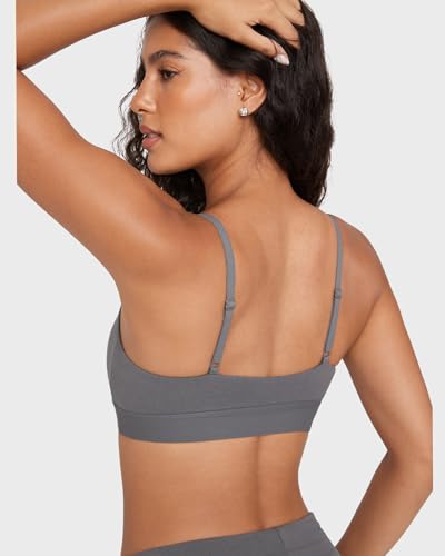 Image of INLYRIC Women's Cotton Bralette - Wireless Unlined Sleep Comfortable Seamless Cami Bra