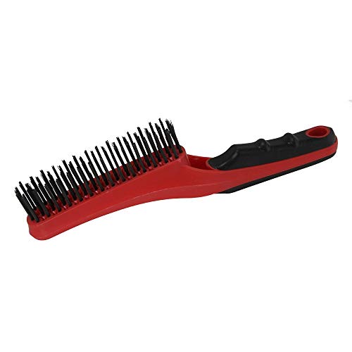 Image of Warner Tool 10486 Soft Grip 10 inch Steel Shoe Handle Wire Brush, 4x16 row