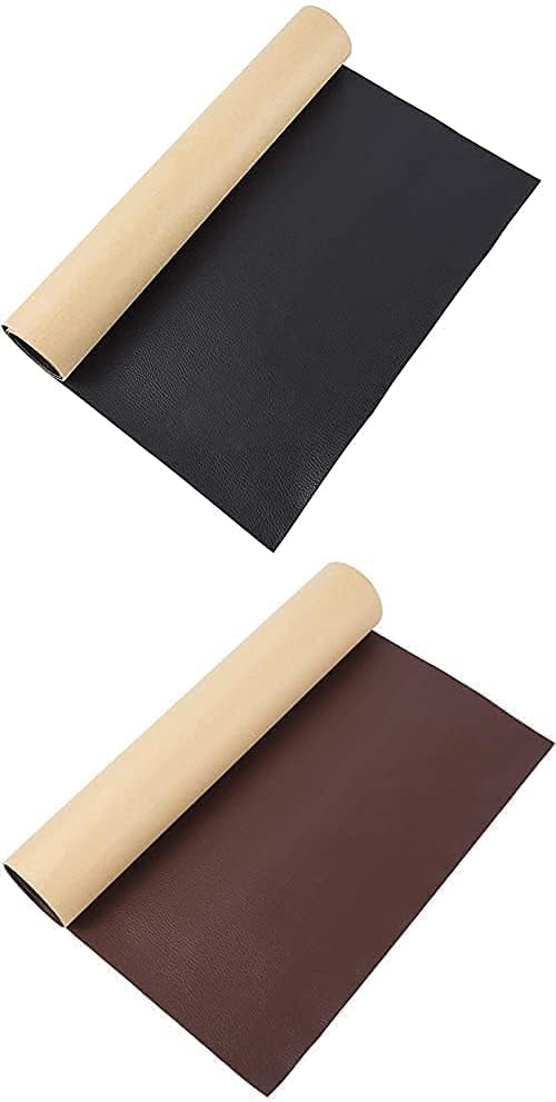 Ma Meldi CREATION Leather Repair Patch Self-Adhesive Leather Repair Patch for Sofas/Couch/Furniture/Drivers Seat Leather Vinyl Couch Furniture Sofa Car Seat Belts Handbags Jackets. (Black)