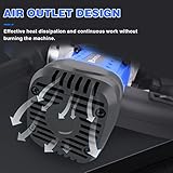 Corded Rotary Hammer Drill 1500W SDS Hammer Drill with Multi-positional Side Handle, 4-Functions Heavy Duty SDS Plus Rotary Hammer Drilling, Including Drill Bits, Flat Chisels, Point Chisels - Image 7