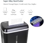 WOLVERINE 8-Sheet Super Micro Cut High Security Level P-5 Ultra Quiet Paper/Credit Card Home Office Shredder with 4.5 gallons Pullout Waste Bin SD9101 (Black)