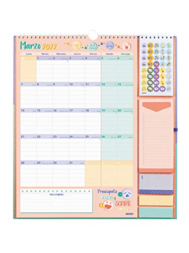 Finocam - Familiewandkalender Aventura Plus 16 maanden 2021 2022 maanden weergave Spaans, Plus - 340 x 380 - Image 6