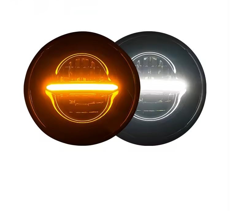 Image of Daymaker Minus 7 inch LED Headlight | 110W CREE | High /Low + DRL Beam LED Headlight, 6 Months Warranty Compatible With Royal Enfield, Thar, Gypsy (Original)