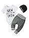 Newborn Baby Boy Clothes to The Crew Letter Print Romper+Short Pants+Hat 3PCS Outfits Set 0-3 Months