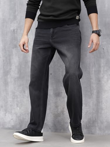 Image of WROGN Men's 100% Cotton Jeans | Solid | Anti Fit