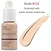 Matte Oil Control Concealer Foundation Cream,PHOERA New 30ml Long Lasting Waterproof Matte Liquid Foundation (102 Nude)