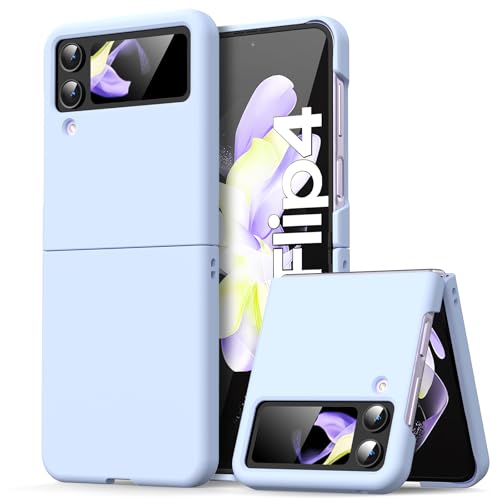 Coque compatible avec Samsung Galaxy Z Flip 4 5G bleu pour éviter les rayures