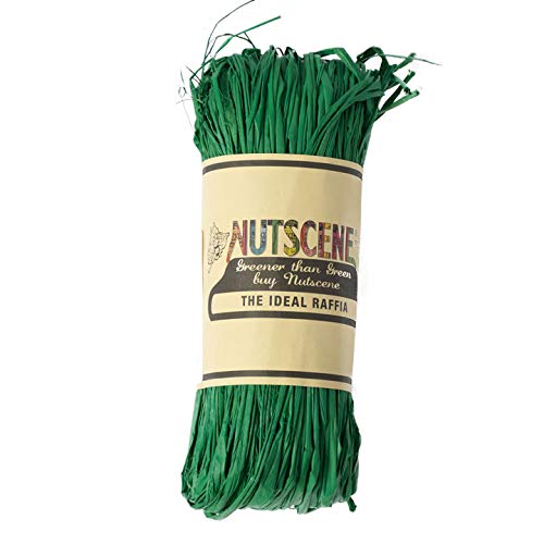 Nutscene, rafia naturale, di color verde smeraldo
