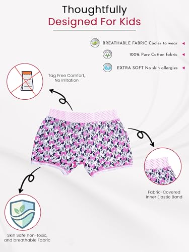 Image of Kids Minnie & Friends Printed | Girl Short | Stylish | Fashionable | Comfortable and Durable Shorts for Girls | Pack of 2 - Assorted (Color & Print May Vary)