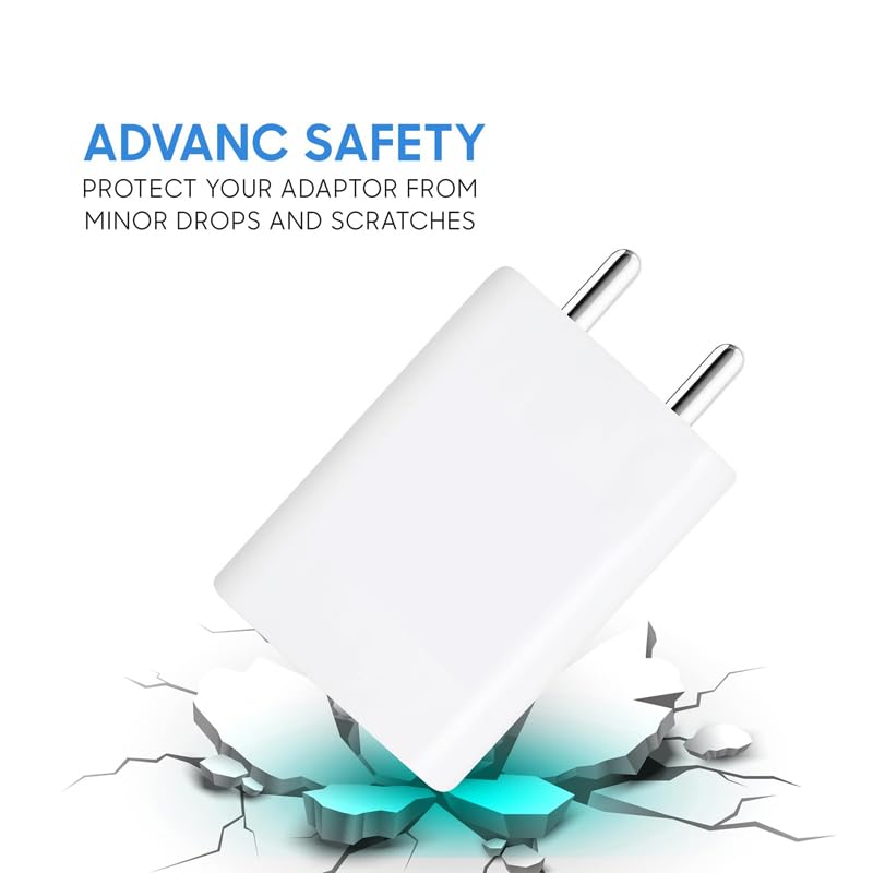 Image of 66W Flash Type C Charger Adapter Compatible with Vivo iQOO Z7s /Z7 Pro 5G /T1 Pro /T2 /T2 Pro /Neo 9 /Neo 9 Pro /V25 /V25e /V25 Pro /V27 /V29 /V29 Pro /V29e /S15e /X70 /X80 /X100 & Others (66W, White)