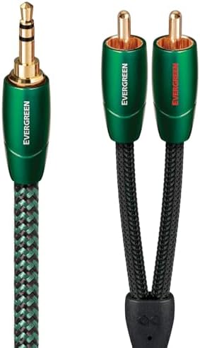 AudioQuest Evergreen Audio Cables (3.5 mm, 2 x RCA, Copper, 1 m, Black)