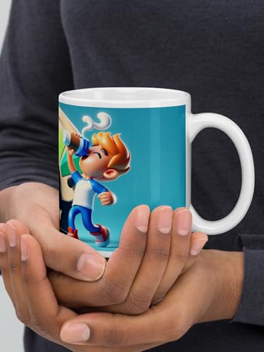 Image of Better Gift Flowers Energy Meter Mug, Round Shaped Multicolor Themed Coffee Mugs, Mug for Gifting, Gifting Items for Family, Friends & Closed Ones
