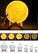QQ&KK Custom Moon Lamp Night Light ​with 3D Personalized Moon Print Your Own Put Photo & Text, Charging Remote Touch Change 16 Colors Light Holiday Gift (7 inch)