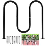 Otoolling 5 Bike Capacity Wave Bike Rack Commercial Bicycle Rack 40' L Heavy Duty Galvanized Steel Bicycle Organizer Ground Parking Stand for Outdoor Garages Streets Yards Parks Schools Sidewalks