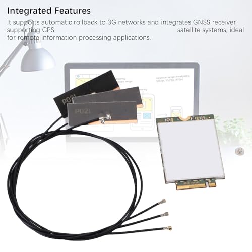 Tarjeta 4G LTE WWAN, Módulo de red M.2 NIC 300Mbps para laptop, Plug and Play compatible con Latitude 7280 7285 7290 7389 7390 7480 7490 E7470 miniatura 3