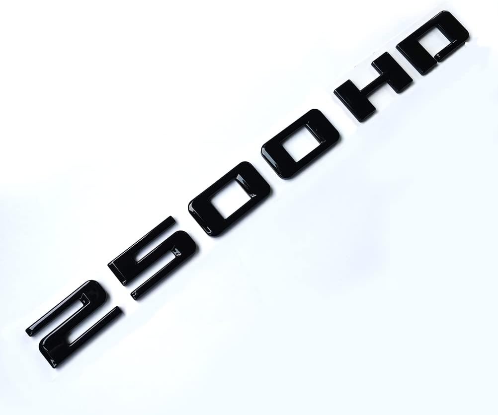 2pack OEM 2500HD Letter Nameplate Emblems 2500 HD Badge Replacement for Silverado Sierra Glossy (2019-2025 Black)