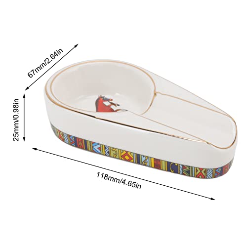 Cigarro Cinzeiro, Fácil de Limpar Fundo Antiderrapante Elegante Cinzeiro de Cerâmica para Fumar (Tip