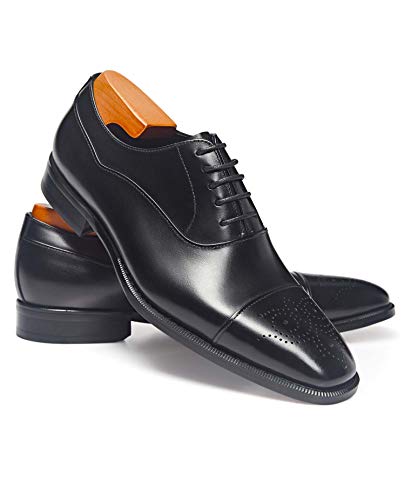 FRASOICUS Men's Dress Shoes Leather Classic Lace Up Oxford Formal Shoes for Men3