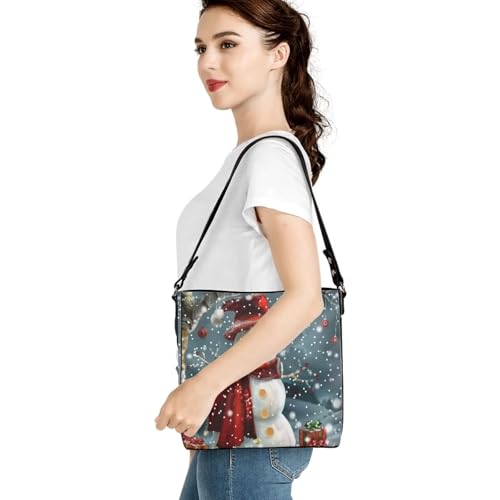 Image of HUGS IDEA Boho Bags for Women Leather Handbag Shoulder Bucket Crossbody Purse
