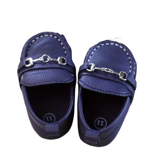 LOGOPLAY Casual Slip On Low Top Loafer Shoes for Baby Boys, Lightweight Comfortable Non Slip Flat Shoes for Indoor Outdoor Walking, Spring Blue3