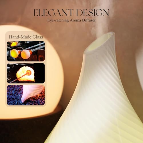 Porseme Essential Oil Diffuser 280ml Handmade Glass Diffuser 7H Runtime — view 5