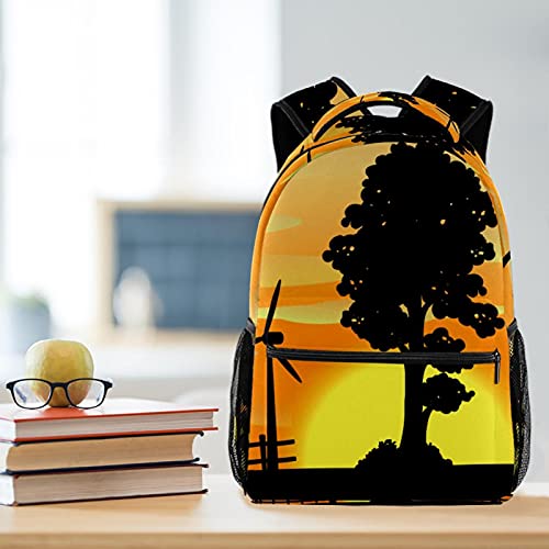 Sac à dos d'école cochon rose en tissu sergé décontracté pour filles garçons