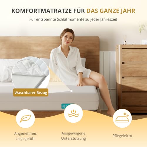 NAPSIE 7-Zonen Matratze 80x200 cm, H3 Mittelfest, 12 cm Höhe – Ansicht 4