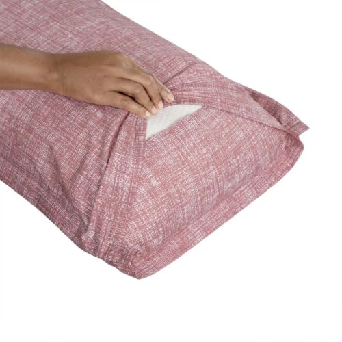 Image of Wakefit 100% Cotton Pillow Cover Set of 4 | 200 TC Soft & Breathable Pillow Cases | Standard Size 18 x 27 Inch | Skin Friendly, Durable & Gentle Machine Washable | Florenza