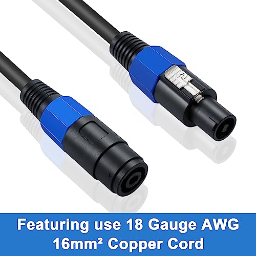 Cable de audio DJ Speakon de cobre premium Poyiccot con conector hembra 5