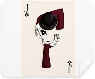 Spade J Playing Cards Pattern Cleaning Cloth Screen Cleaner 2pcs Suede Fabric
