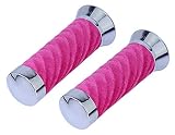 Lowrider Pink Custom Swirl Velour Grips for Bike Handle Bars, Bicycle Handle Bars, Works on 7/8" Han