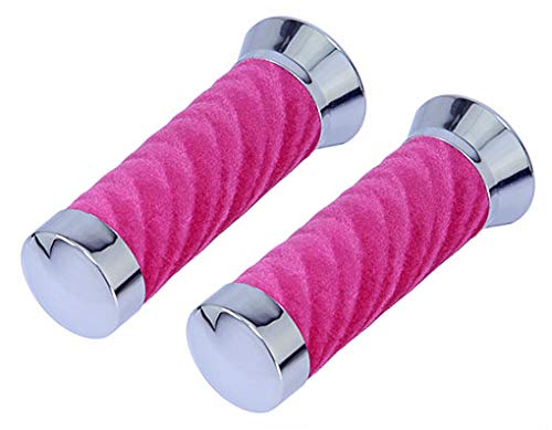 Lowrider Pink Custom Swirl Velour Grips For Bike Handle Bars, Bicycle Handle Bars, Works On 7/8" Handlebar. 1 Set #TOP9