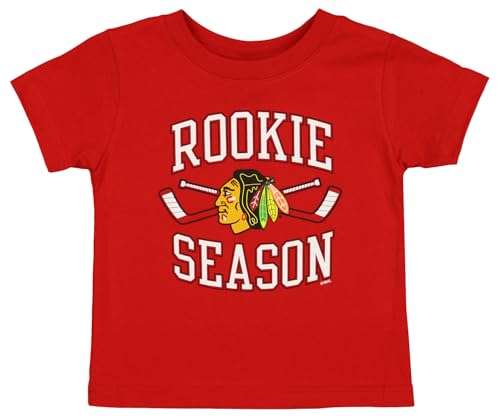 Outerstuff NHL Chicago Blackhawks Infant Short Sleeve Rookie Season T-Shirt, 12M Red