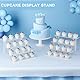 Janaden Make Up Organizer Acryl Riser Display Ständer 4 Stufen Display Regal Kosmetik Aufbewahrung Halter Durchsichtiges Acryl Aufsteller für Pop Figuren, Cupcake, Dessert, Gewürz 2 Stück