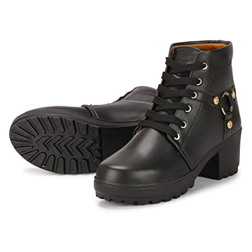 Image of LOVEHUSH womens B-502-black2 Ankle Boot