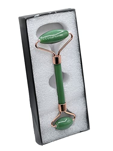 Image of Crystal Heaven Green Face Roller And Gua Sha Tool For Women|Original Face Massage Green Roller Gua Sha