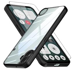 QUIETIP Case for CMF Phone 1 5G with Screen Protector,Clear Shockproof Protective Cover,Black