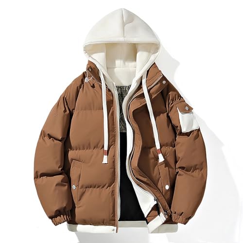 Winter Coats for Teen Boys Casual Stylish Hood Zip up Long Sleeve Padded Jacket Lightweight Warm Mens Sweatshirt Coat2